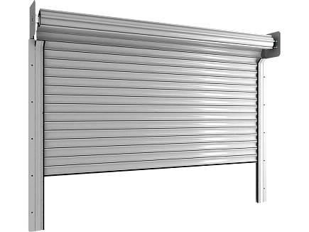Рулонные ворота из стальных профилей (взломоустойчивые) rh117/08, rhs117p/08 с внутривальным электроприводом